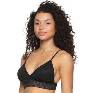 Felina Super Stretchy Lace Triangle Bralette Size LargeBlack / Large